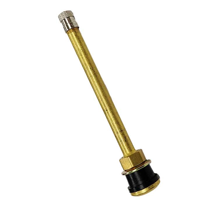 Dill 4.38 Inch Clamp-In Brass Tire Valve Stem TR573