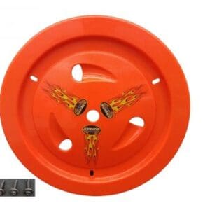 Flo Orange Dominator Ultimate Racing Vented Wheel Cover Real Style 15″