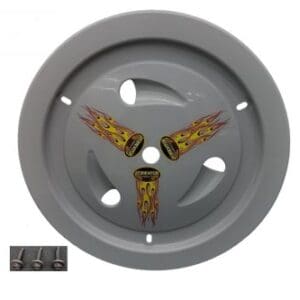 Gray Dominator Ultimate Racing Vented Wheel Cover Real Style 15″