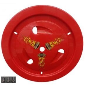 Red Dominator Ultimate Racing Vented Wheel Cover Real Style 15″