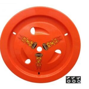 Flo Orange Dominator Ultimate Racing Vented Wheel Cover Real Style 15″