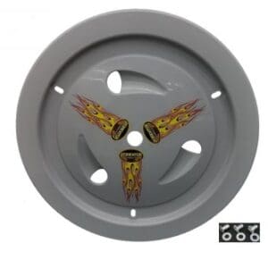 Gray Dominator Ultimate Racing Vented Wheel Cover Real Style 15″