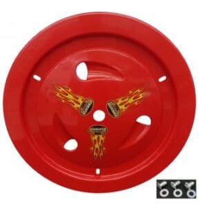 Red Dominator Ultimate Racing Vented Wheel Cover Real Style 15″