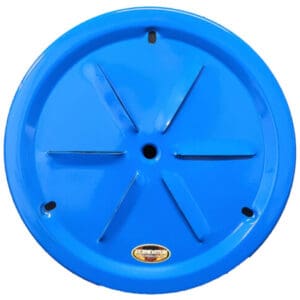 Blue Dominator Louver Vented Metal Wheel Cover 15″