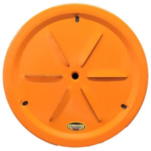 Orange Dominator Louver Vented Metal Wheel Cover 15″