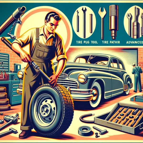 Tire Repair tools and supplies mid 20th