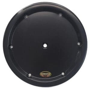 DOM-1033 Metal Wheel Cover Smooth 6-Hole Black