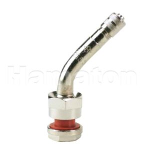 Nickel Plated Commercial Vehicle Valve W/ 45 Degree Bend