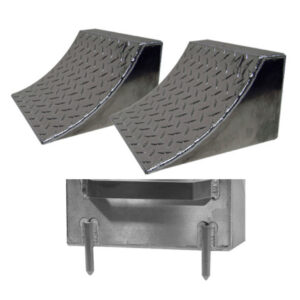 Rigid, box-welded aluminum wheel chocks