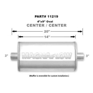 MagnaFlow 4 x 9in. Oval Straight-Through Performance Muffler