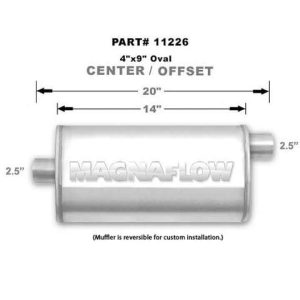 MagnaFlow 4 X 9in. Oval Straight-Through Performance Exhaust Muffler