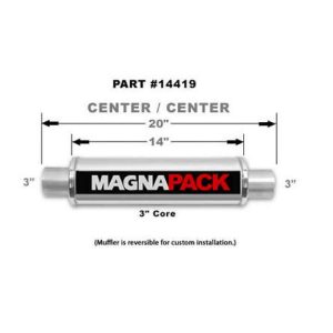 MagnaFlow 4in Round Straight-Through Performance Exhaust Muffler